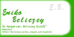 eniko beliczey business card